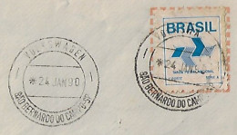 Brazil 1990 Cover From São Bernardo Do Campo Agency Volkswagen Factory To São Paulo Sorting Mark Nippon Electric Company - Cars