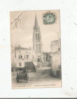 LANGOIRAN (GIRONDE) 3137 CLOCHER DE L'EGLISE ST LEONCE 1905 (BOUCHERIE DRILHOLE ) - Autres & Non Classés