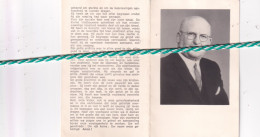 Octaaf Scheire-Baes, Wachtebeke 1905, Gent 1972. Burgemeester Wachtebeke, Senator. Foto - Todesanzeige