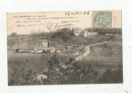 MONBADON PRES LIBOURNE 4447 L'EGLISE ET LE CHATEAU DE MONBADON (XIV E SIECLE) 1906 - Autres & Non Classés