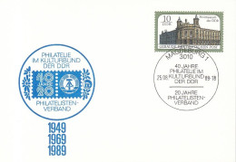 DDR PP 21, Gestempelt SoSt: Magdeburg 25.8.89, 20 Jahre Philatelistenverband Der DDR, 1989 - Private Postcards - Used