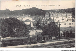 AGGP3-88-0192 - EPINAL - Rue De La Gare - Vue Prise Du Pont Du Chemin De Fer - Train - Epinal