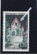 FRANCE 1964 - Y&T N°1392Ab . Provins 0,70 F. Variété: Toit Tour Et Tourelles En Flamme. Neuf. TB - Gebraucht