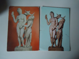 GREECE    POSTCARDS 2 EROS VENUS AFRODITE ANS PAN  DIFFERENT FOR MORE PURCHASES 10% DISCOUNT - Greece