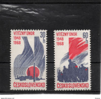 TCHECOSLOVAQUIE 1968 Putsch Du 6 Février 1948 Yvert 1620-1621, Michel 1770-1771 NEUF** MNH - Unused Stamps