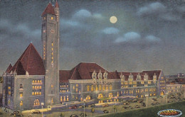 St.Louis. Mo., Union Station At Night Ngl #E8681 - Otros & Sin Clasificación