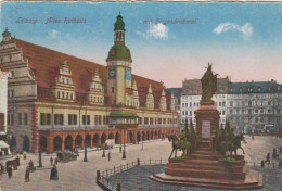 Leipzig, Altes Rathaus Mit Siegesdenkmal Gl1928 #E9511 - Autres & Non Classés