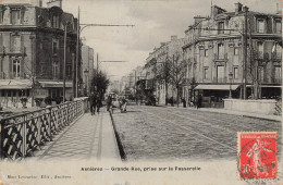 Asnières * Grande Rue , Prise De La Passerelle * Tram Tramway - Asnieres Sur Seine