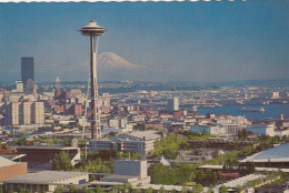 Space Needle And Mont Rainier Near Seattle, Washington Ngl #F1759 - Sonstige & Ohne Zuordnung