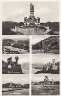 Nationaldenkmal Bei Rüdesheim A. Rhein, Mehrbildkarte Ngl #F0283 - Autres & Non Classés