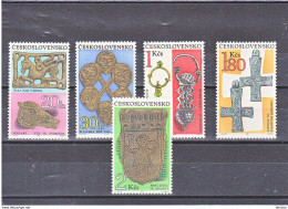 TCHECOSLOVAQUIE 1969 ARCHEOLOGIE Yvert 1744-1748, Michel 1898-1902 NEUF** MNH Cote 5 Euros - Unused Stamps
