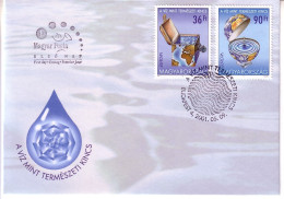 UNGARN MI-NR. 4674-4675 FDC EUROPA 2001 WASSER - 2001