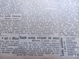 CORRIERE DELLA SERA 3/3/1929 SAN MARTINO DI PASSIRIA - Other & Unclassified