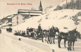 MIKIBP10-048- SUISSE WINTERSPORT IN ST MORITZ TAILING CHEVAUX - St. Moritz