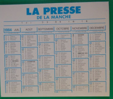 Petit Calendrier De Poche 1994 Journal La Presse De La Manche - Formato Piccolo : 1991-00