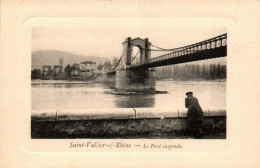 N°2144 W -cpa Saint Vallier Sur Rhône -le Pont Suspendu- - Autres & Non Classés