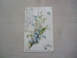 Carte Postale Ancienne 1900 MYOSOTIS ET MUGUETS - Bloemen