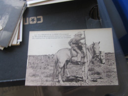 Les Stes Maries De La Mer Camargue Le Marquls De Baroncelli De Javon Sur Cheval Observant Au Loin Le Depiacamont De Son - Other & Unclassified