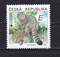 CZECH REPUBLIC-2021-ENDANGERED FAUNA-WILD CAT-MNH. - Ungebraucht