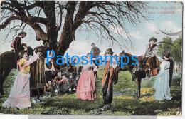 228307 ARGENTINA COSTUMES GAUCHO & PEASANT FIESTA CAMPESTRE POSTAL POSTCARD - Argentine