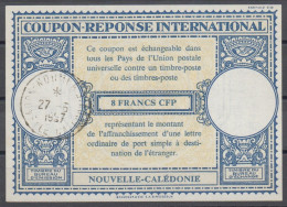 NOUVELLE CALEDONIE  Lo16n  8 FRANCS CFP International Reply Coupon Reponse Antwortschein IRC IAS NOUMEA 27.06.57 Pdv! - Entiers Postaux