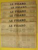 6 N° Le Figaro De 1945. Japon Belsen Indochine Tonkin Saïgon Annam Indochine De Gaulle Dachau Nuremberg Faupel - Autres & Non Classés