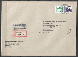 MiNr. 3351 + 3346; Dom Magdeburg, Auf Portoger. Brief/Einschreiben Von Pirna Nach Braunschweig; C-361 - Storia Postale