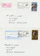 France Lot 10 Enveloppes Porte Avions Clemenceau Balbuzard R98 Flamme Aircraft Carrier - Poste Navale