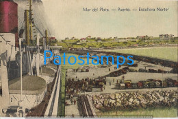 228323 ARGENTINA MAR DEL PLATA PORT PUERTO ESCOLLERA NORTE SHIP ED MARPLATENSE Nº 33 POSTAL POSTCARD - Argentinien