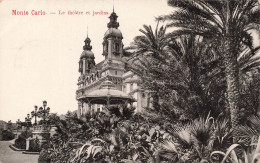 MONACO - Monte Carlo - Le Théâtre Et Jardins - Carte Postale Ancienne - Monte-Carlo