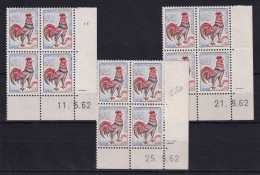 D 790 / LOT  N° 1331 COQ DE DECARIS 3EME TIRAGE COIN DATE DU 11/21/25/05/62 NEUF** - Colecciones Completas