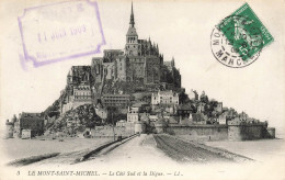 FRANCE - Le Mont Saint Michel - Le Côté Sud Et La Digue - Carte Postale Ancienne - Le Mont Saint Michel