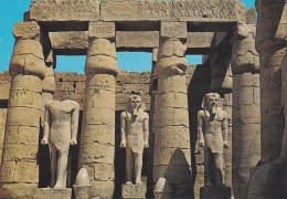 ÄGYPTEN - EGYPT - DYNASTIE- ÄGYPTOLOGIE - RAMSES II TEMPEL - LUXOR - POST CARD - GEBRAUCHT - Sfinge