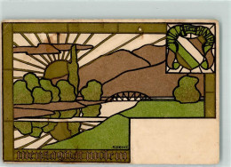 13938307 - Bruecke Sonne Wappen Sign. A. Lorenz Kuenstlerkarte - Sonstige & Ohne Zuordnung