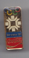 Pin's Coca Cola Sarajevo 84  Jeux Olympiques  Réf 6235 - Coca-Cola