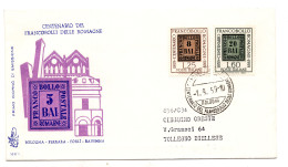 Italia FDC Venetia 1959 Cent. Franc. Romagne Viaggiata Per L'Italia - FDC