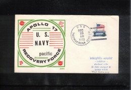 USA 1972 Space / Weltraum - Apollo 17 US Navy Recovery Force Pacific USS TICONDEROGA Interesting Cover - Estados Unidos