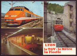 LYON LE TGV LE METRO LA FICELLE - Trenes