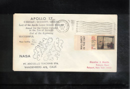 USA 1972 Space / Weltraum - Apollo 17 PT.Arguello Tracking Station Vandenberg AFB Interesting Cover - Estados Unidos