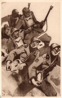1928 - ITALIA X° ANNUALE DELLA VITTORIA - GUERRA NOSTRA - SAVOIA! - CARTOLINA FP ILLSTRATA DA APOLLONI - War 1939-45