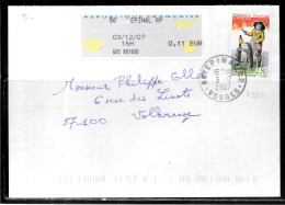 K120 - N° 2980 SUR LETTRE DE EPINAL DU 03/12/07 -VIGNETTE - Cachets Commémoratifs