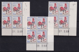 D 790 / LOT  N° 1331 COQ DE DECARIS 5EME TIRAGE COIN DATE DU 21/27/28/02/63 NEUF** - Colecciones Completas