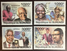 Burundi 2011 Nobel Prize Winners MNH - Ongebruikt