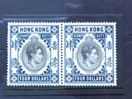 Mind Never Hinged 4 Dollar 1939 In Pair - Postal Fiscal Stamps