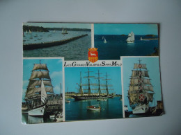 FRANCE  POSTCARDS   SAINT MALO BOATS  PORT FOR MORE PURCHASES 10% DISCOUNT - Autres & Non Classés