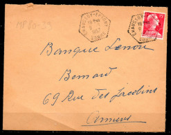 MP80-39 : Dept 80 (Somme) CHAUSSOY EPAGNY 1957 > Cachet Type F7 - Bolli Manuali