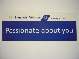 Avion / Airplane / SN BRUSSELS AIRLINES / Passionate About You / Sticker - Size: 8X20cm - 1946-....: Moderne