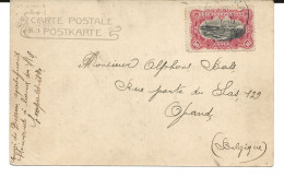 !!! CONGO, CPA DE 1906, DE LÉOPOLDVILLE A DESTINATION DE GAND, BELGIQUE. - Cartas & Documentos