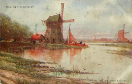 Netherlands Scenic Windmill On The River Scheldt - Other & Unclassified