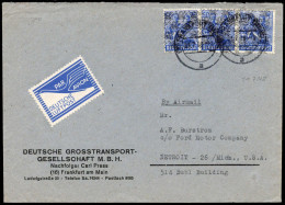 Bizone Flugpost-Zulassungsmarke, 1948, 48 II (3) + FZ 1, Brief - Altri & Non Classificati